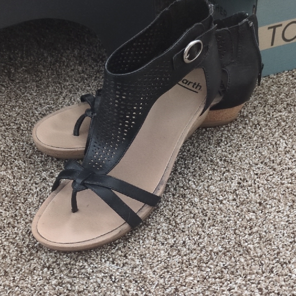 Earth Women's Black Sandals